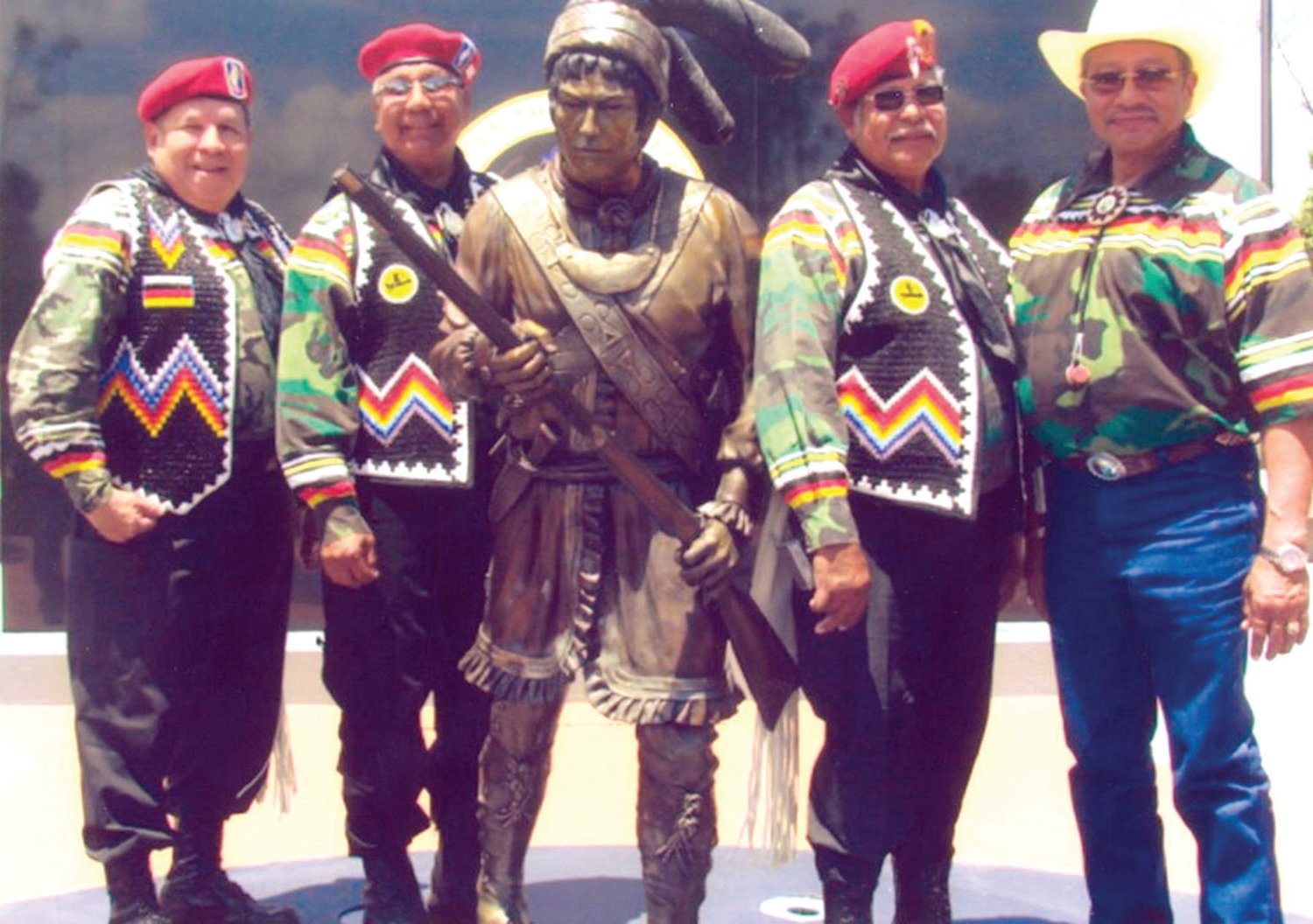 Stephen Bowers, far left, proudly served the Seminole Tribe Color Guard for decades.